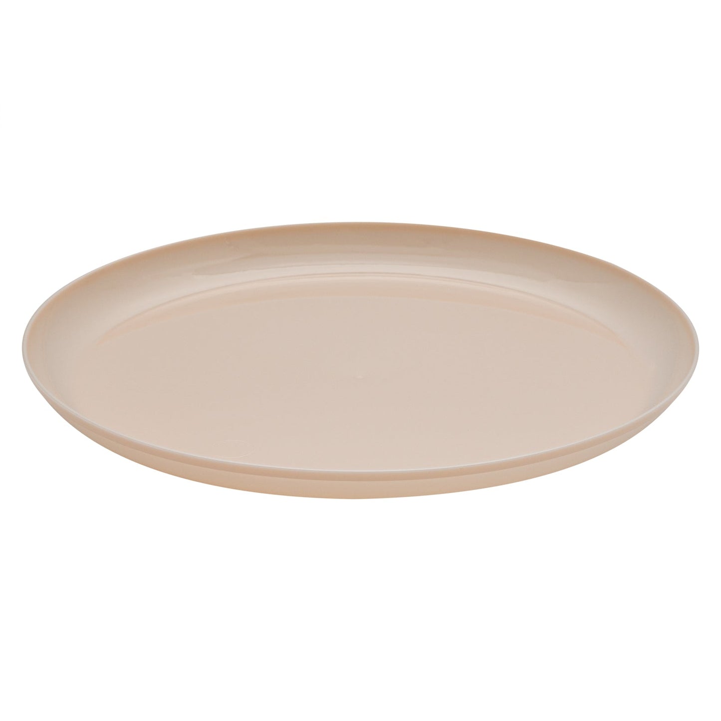 Moderna Round Light Pink Plastic Plate - 6 1/4" x 6 1/4" x 1/2" - 40 count box