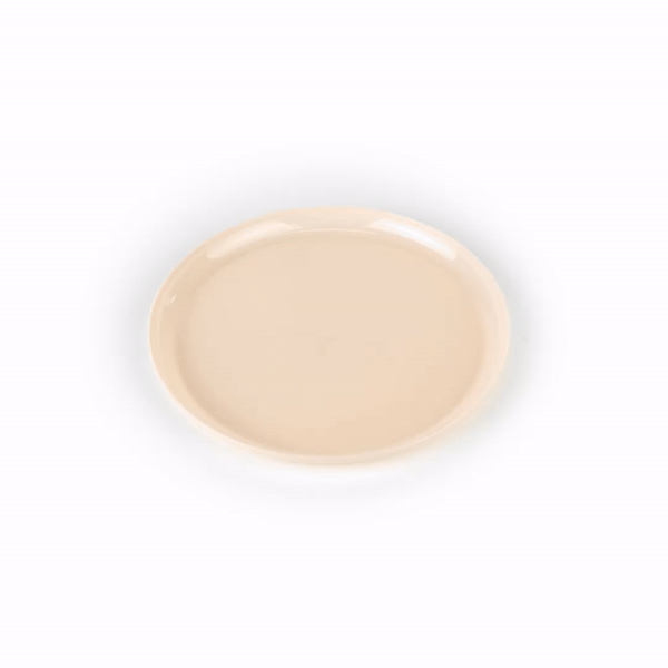 Moderna Round Light Pink Plastic Plate - 6 1/4" x 6 1/4" x 1/2" - 40 count box