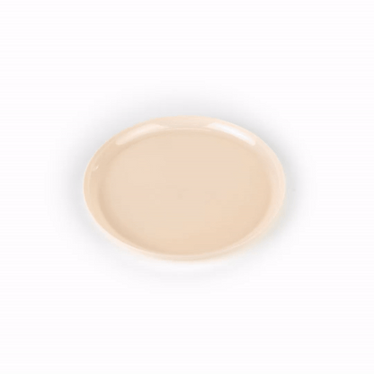Moderna Round Light Pink Plastic Plate - 6 1/4" x 6 1/4" x 1/2" - 40 count box