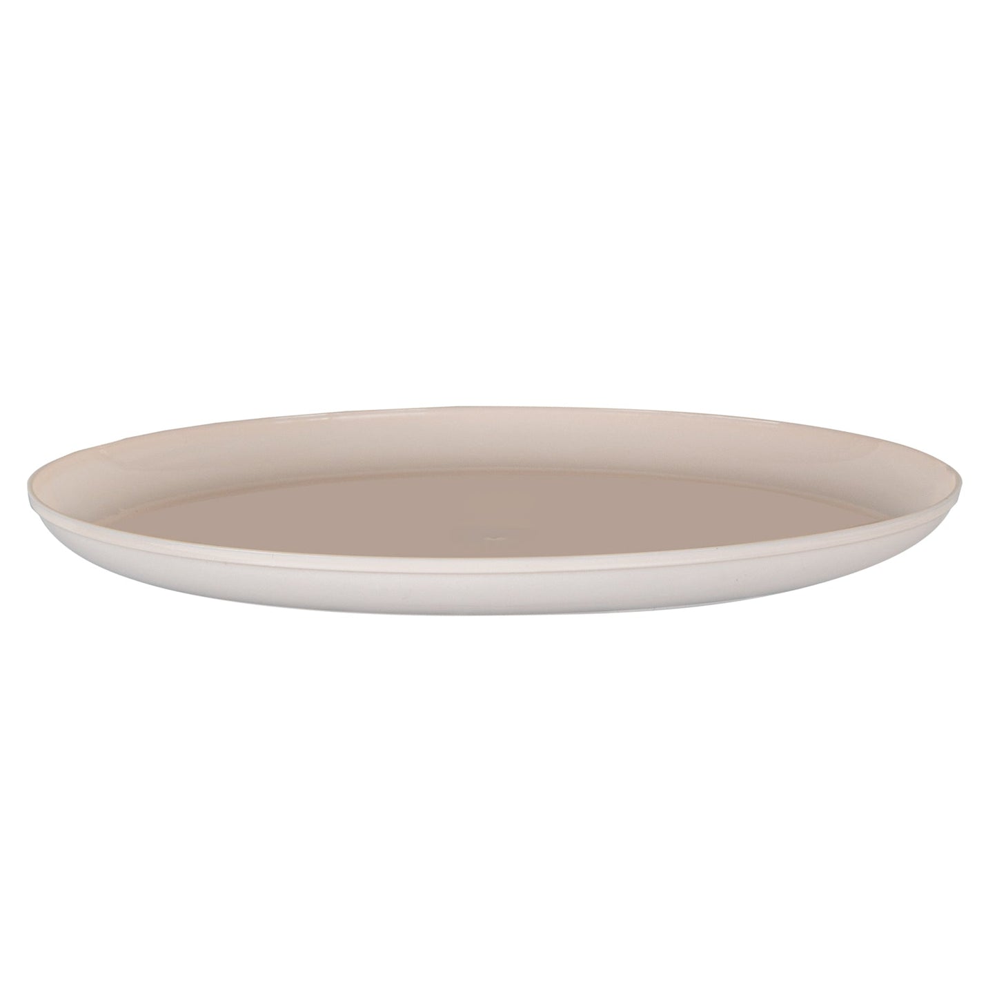 Moderna Round Light Pink Plastic Plate - 6 1/4" x 6 1/4" x 1/2" - 40 count box