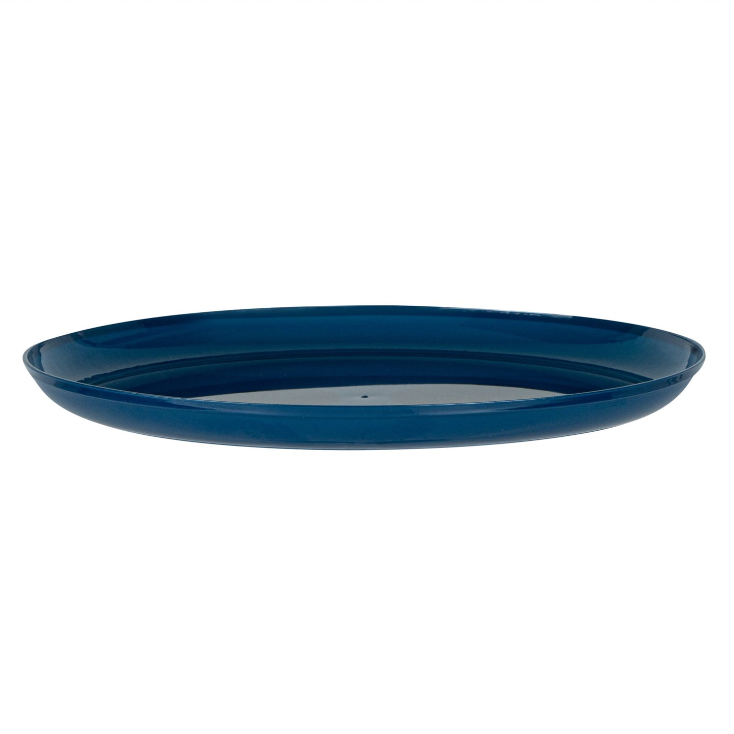 Moderna Round Midnight Blue Plastic Plate - 6 1/4" x 6 1/4" x 1/2" - 40 count box