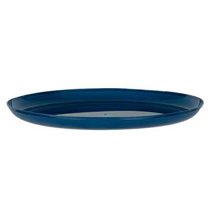 Moderna Round Midnight Blue Plastic Plate - 6 1/4" x 6 1/4" x 1/2" - 40 count box