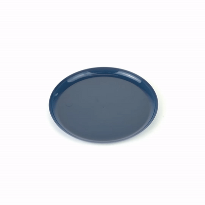 Moderna Round Midnight Blue Plastic Plate - 6 1/4" x 6 1/4" x 1/2" - 200 count box