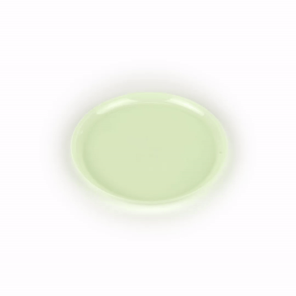 Moderna Round Mint Green Plastic Plate - 6 1/4" x 6 1/4" x 1/2" - 200 count box