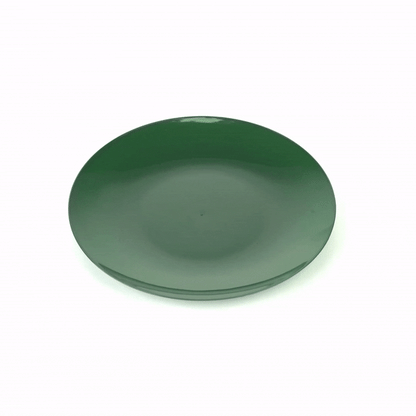 Moderna Round Forest Green Plastic Plate - 7 1/2" x 7 1/2" x 1/2" - 200 count box