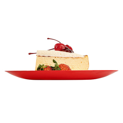 Moderna Round Red Plastic Plate - 7 1/2" x 7 1/2" x 1/2" - 40 count box