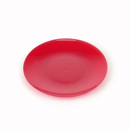 Moderna Round Red Plastic Plate - 7 1/2" x 7 1/2" x 1/2" - 40 count box