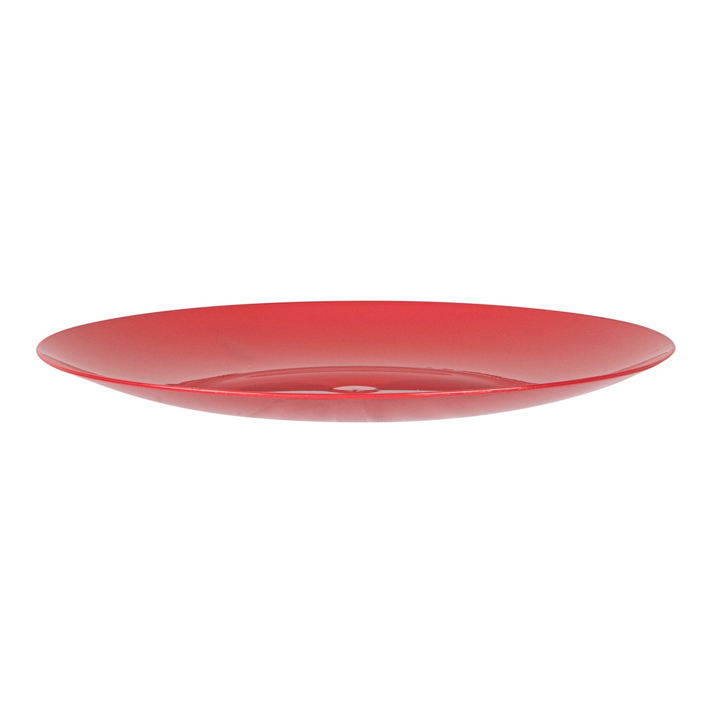Moderna Round Red Plastic Plate - 7 1/2" x 7 1/2" x 1/2" - 40 count box