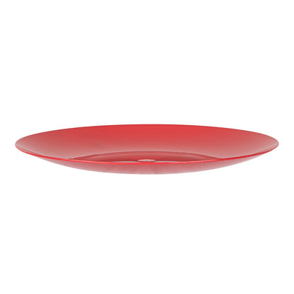 Moderna Round Red Plastic Plate - 7 1/2" x 7 1/2" x 1/2" - 40 count box