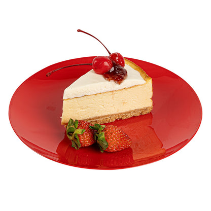 Moderna Round Red Plastic Plate - 7 1/2" x 7 1/2" x 1/2" - 200 count box
