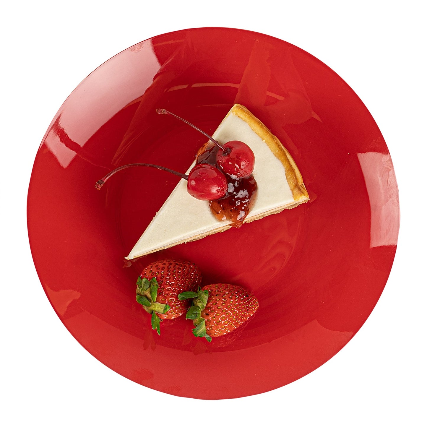 Moderna Round Red Plastic Plate - 7 1/2" x 7 1/2" x 1/2" - 200 count box