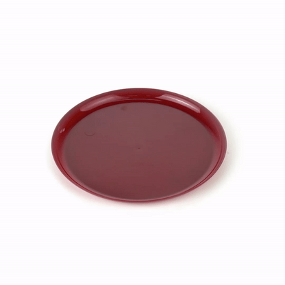 Moderna Round Burgundy Plastic Plate - 8 1/2" x 8 1/2" x 1/2" - 200 count box