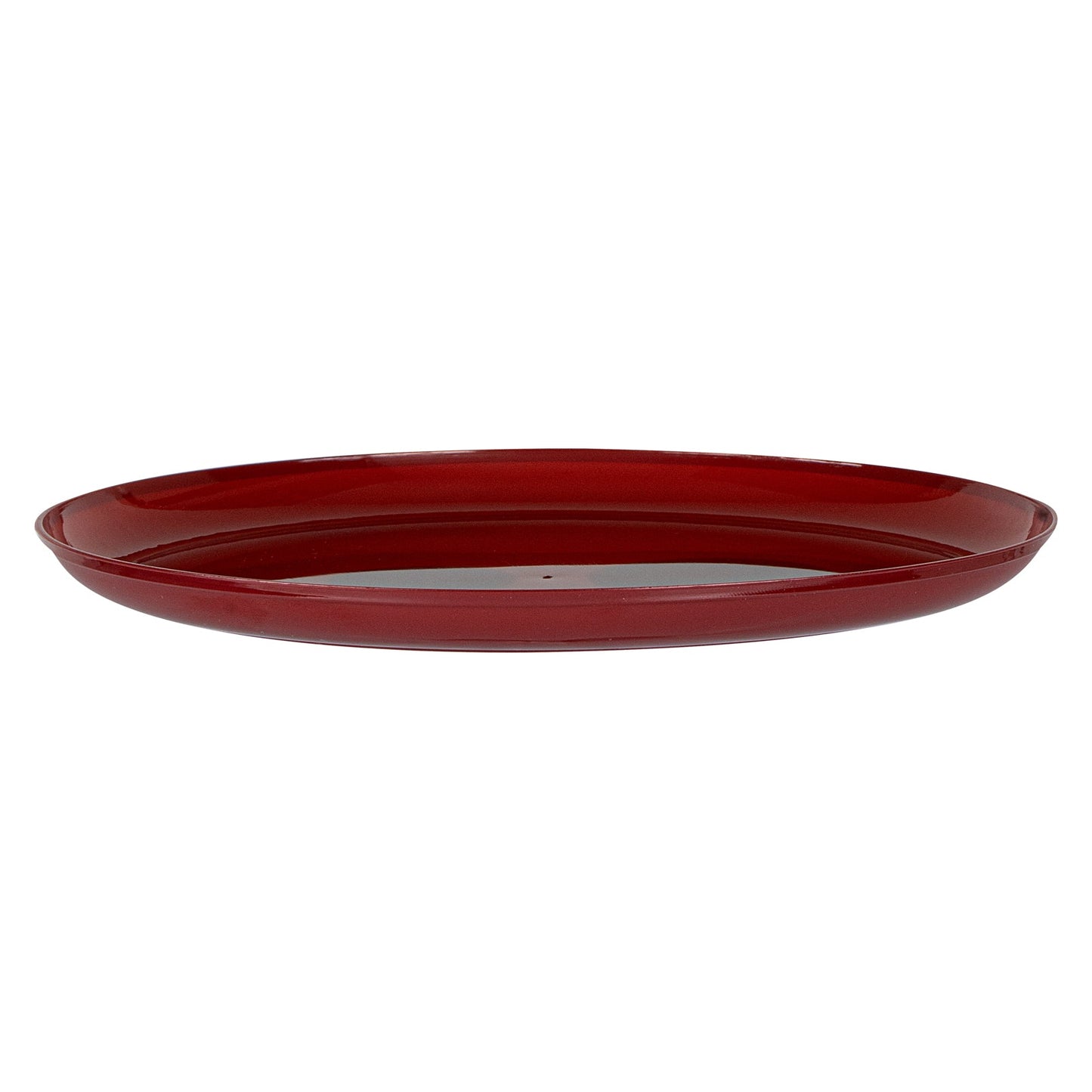 Moderna Round Burgundy Plastic Plate - 8 1/2" x 8 1/2" x 1/2" - 200 count box
