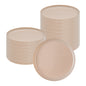 Moderna Round Light Pink Plastic Plate - 8 1/2" x 8 1/2" x 1/2" - 200 count box