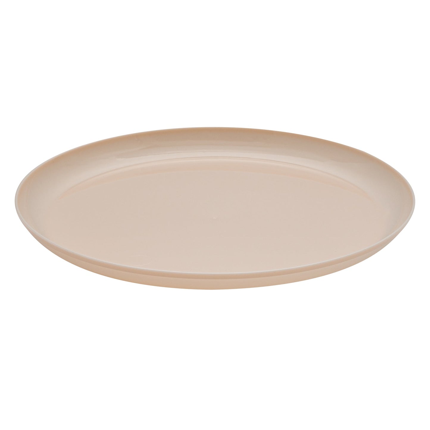 Moderna Round Light Pink Plastic Plate - 8 1/2" x 8 1/2" x 1/2" - 40 count box