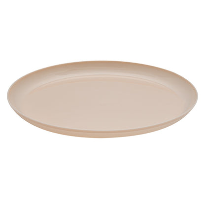 Moderna Round Light Pink Plastic Plate - 8 1/2" x 8 1/2" x 1/2" - 40 count box