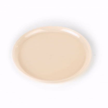 Moderna Round Light Pink Plastic Plate - 8 1/2" x 8 1/2" x 1/2" - 40 count box