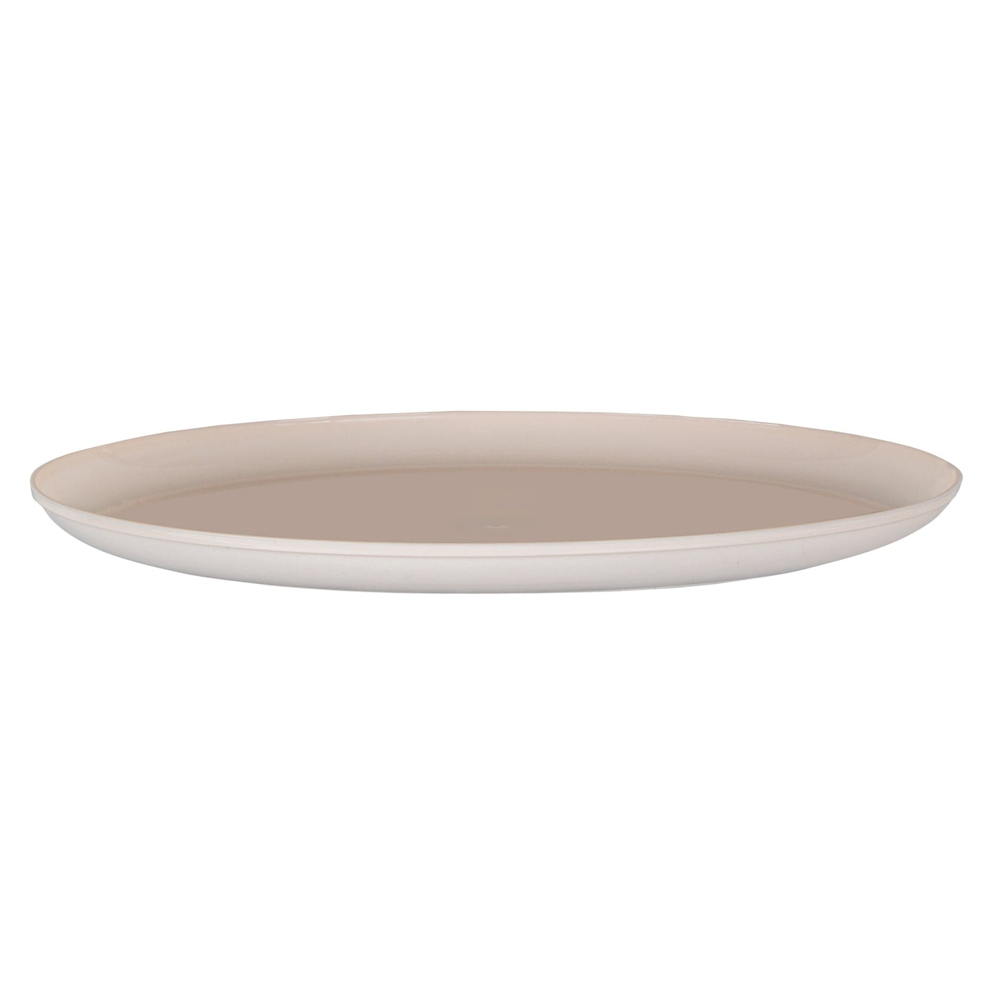 Moderna Round Light Pink Plastic Plate - 8 1/2" x 8 1/2" x 1/2" - 40 count box