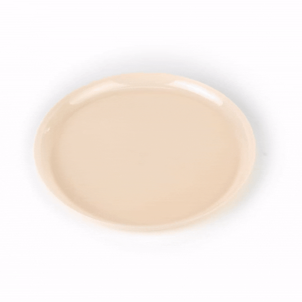 Moderna Round Light Pink Plastic Plate - 8 1/2" x 8 1/2" x 1/2" - 200 count box
