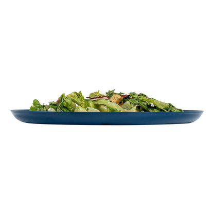 Moderna Round Midnight Blue Plastic Plate - 8 1/2" x 8 1/2" x 1/2" - 40 count box