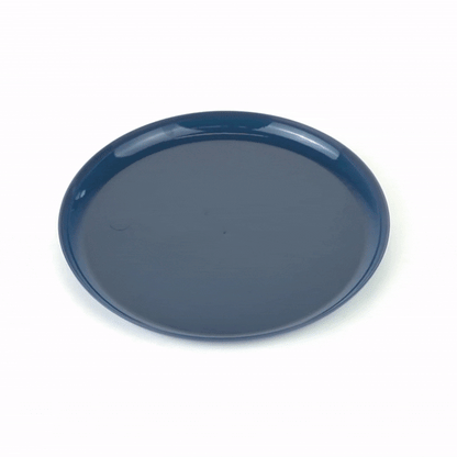 Moderna Round Midnight Blue Plastic Plate - 8 1/2" x 8 1/2" x 1/2" - 40 count box