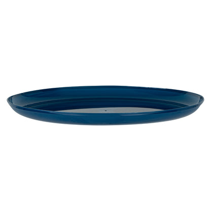 Moderna Round Midnight Blue Plastic Plate - 8 1/2" x 8 1/2" x 1/2" - 40 count box