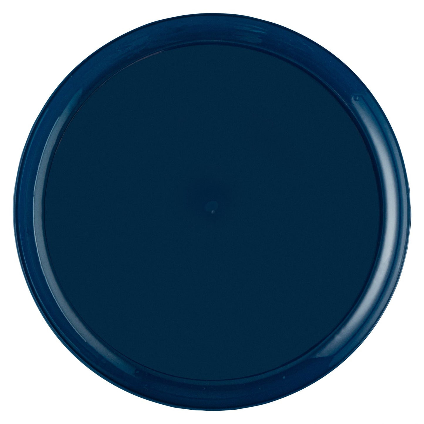 Moderna Round Midnight Blue Plastic Plate - 8 1/2" x 8 1/2" x 1/2" - 40 count box