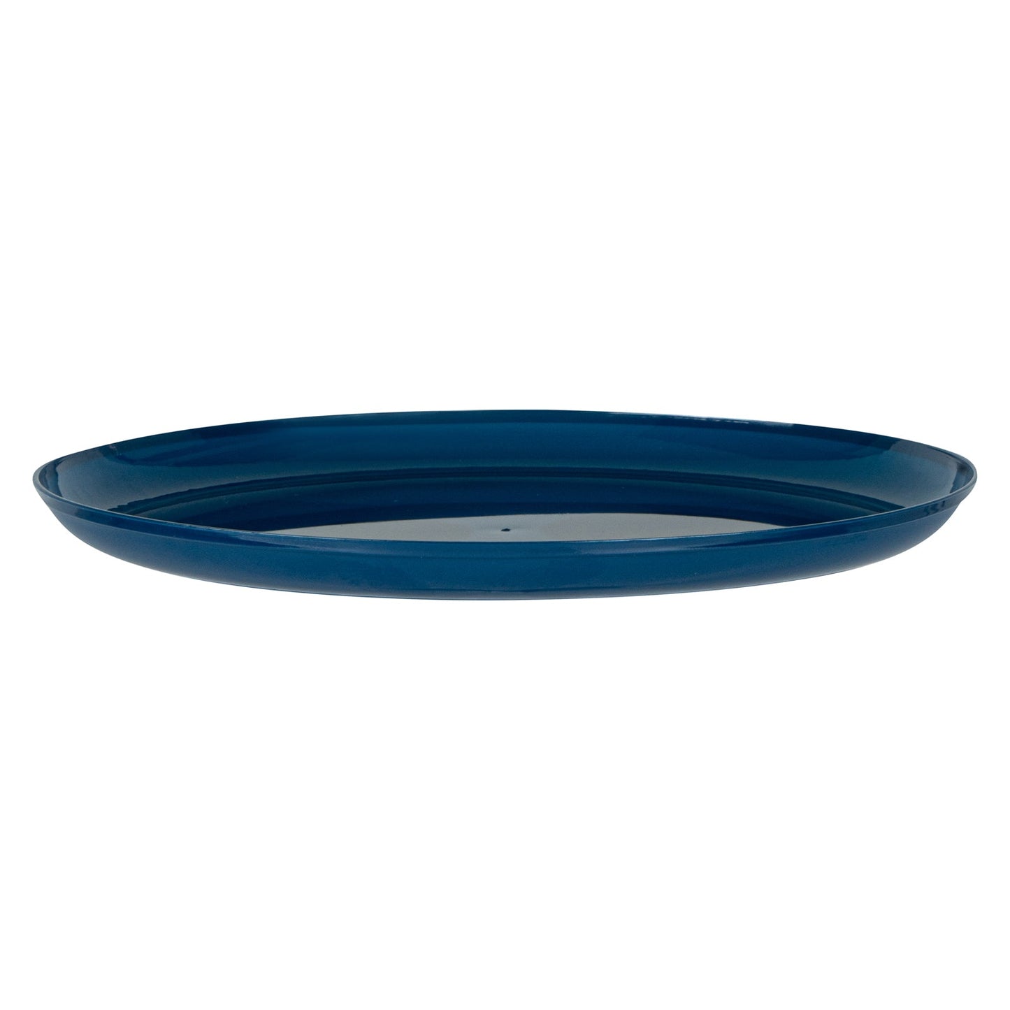 Moderna Round Midnight Blue Plastic Plate - 8 1/2" x 8 1/2" x 1/2" - 200 count box