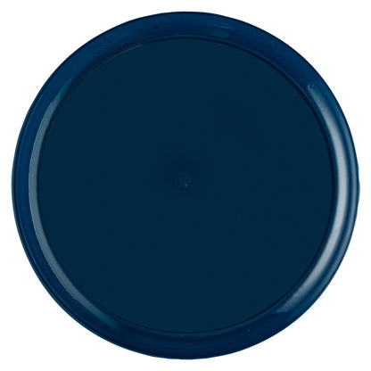 Moderna Round Midnight Blue Plastic Plate - 8 1/2" x 8 1/2" x 1/2" - 200 count box