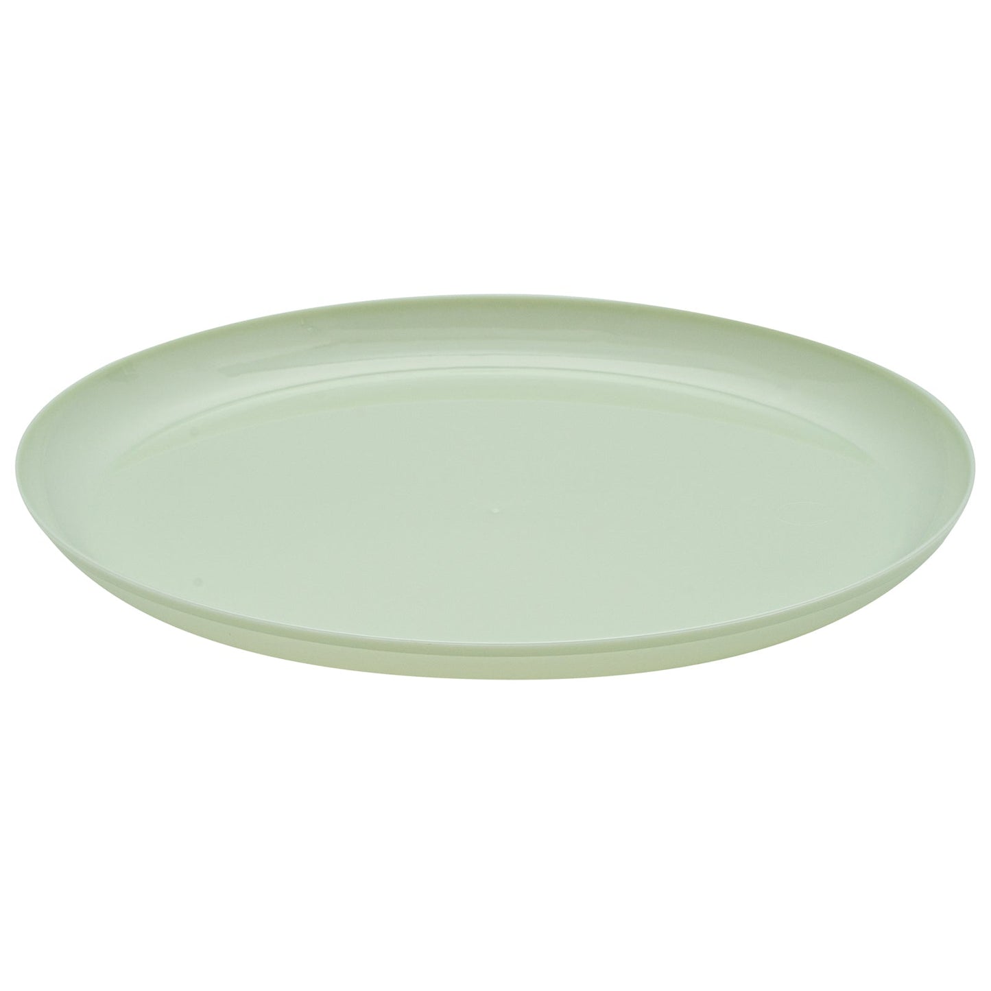 Moderna Round Mint Green Plastic Plate - 8 1/2" x 8 1/2" x 1/2" - 40 count box