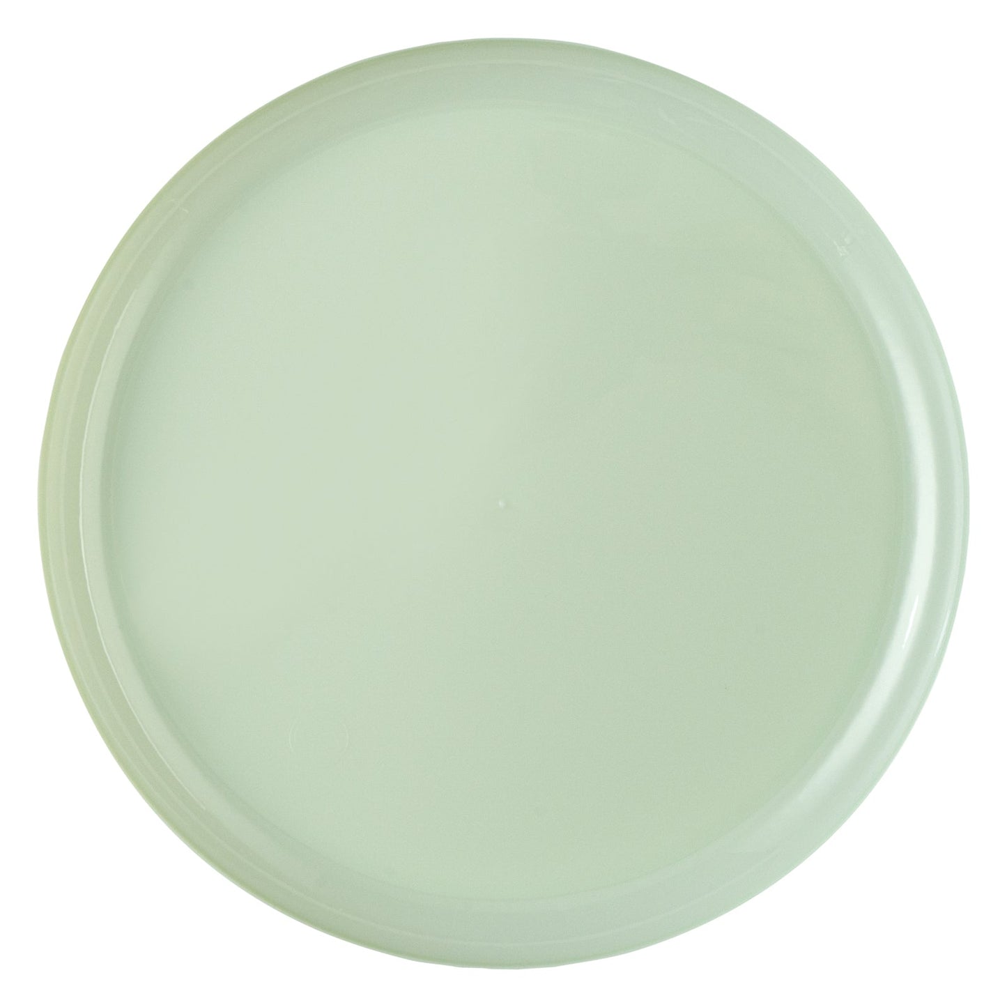 Moderna Round Mint Green Plastic Plate - 8 1/2" x 8 1/2" x 1/2" - 40 count box