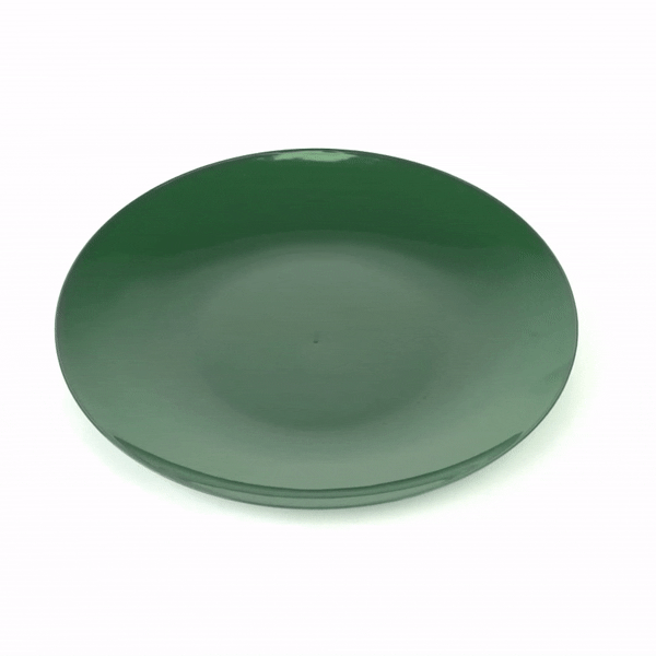 Moderna Round Forest Green Plastic Plate - 9" x 9" x 3/4" - 40 count box