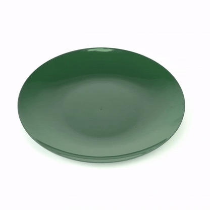 Moderna Round Forest Green Plastic Plate - 9" x 9" x 3/4" - 40 count box