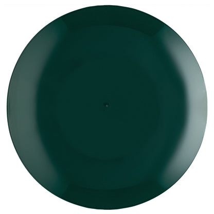 Moderna Round Forest Green Plastic Plate - 9" x 9" x 3/4" - 40 count box