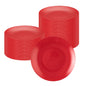 Moderna Round Red Plastic Plate - 9" x 9" x 3/4" - 40 count box