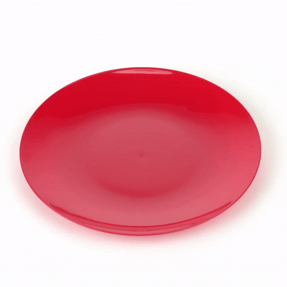 Moderna Round Red Plastic Plate - 9" x 9" x 3/4" - 40 count box