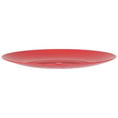 Moderna Round Red Plastic Plate - 9" x 9" x 3/4" - 40 count box
