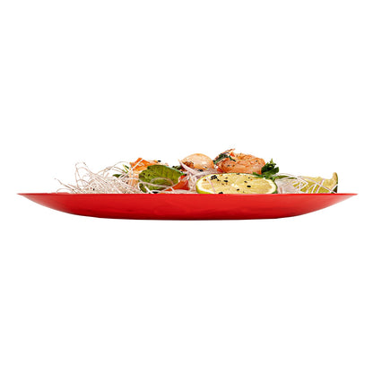 Moderna Round Red Plastic Plate - 9" x 9" x 3/4" - 200 count box