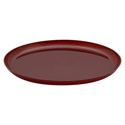 Moderna Round Burgundy Plastic Plate - 10 3/4" x 10 3/4" x 1/2" - 200 count box