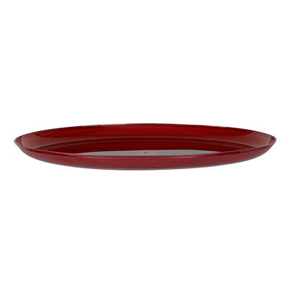 Moderna Round Burgundy Plastic Plate - 10 3/4" x 10 3/4" x 1/2" - 40 count box