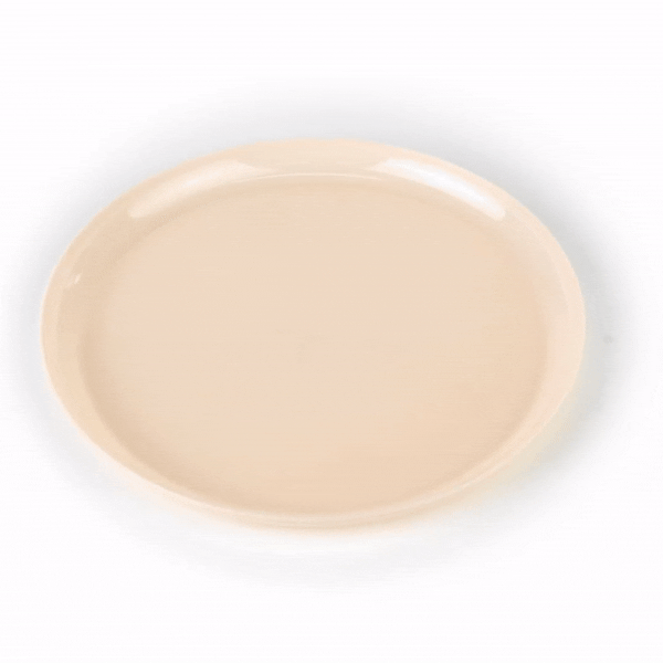 Moderna Round Light Pink Plastic Plate - 10 3/4" x 10 3/4" x 1/2" - 40 count box