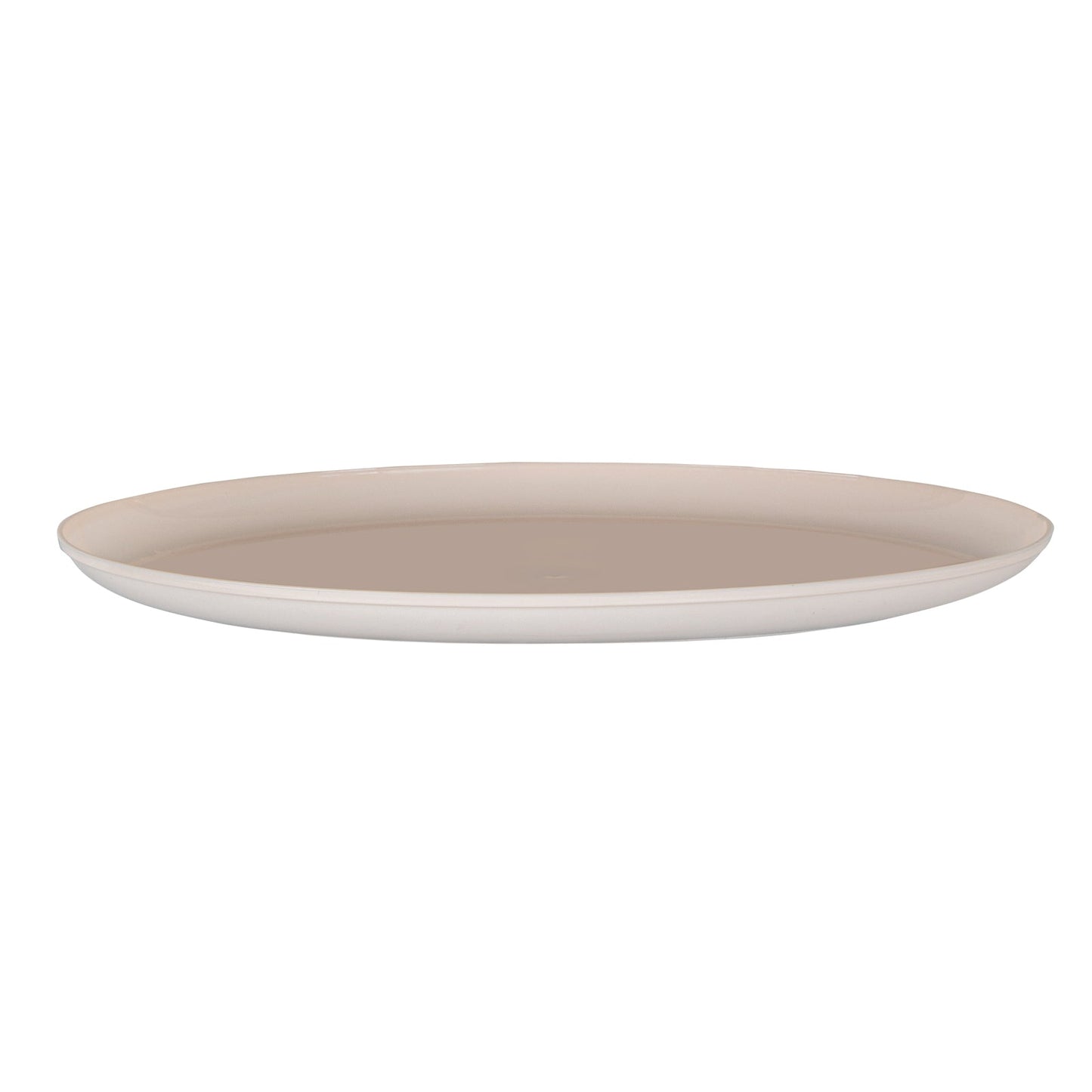 Moderna Round Light Pink Plastic Plate - 10 3/4" x 10 3/4" x 1/2" - 40 count box