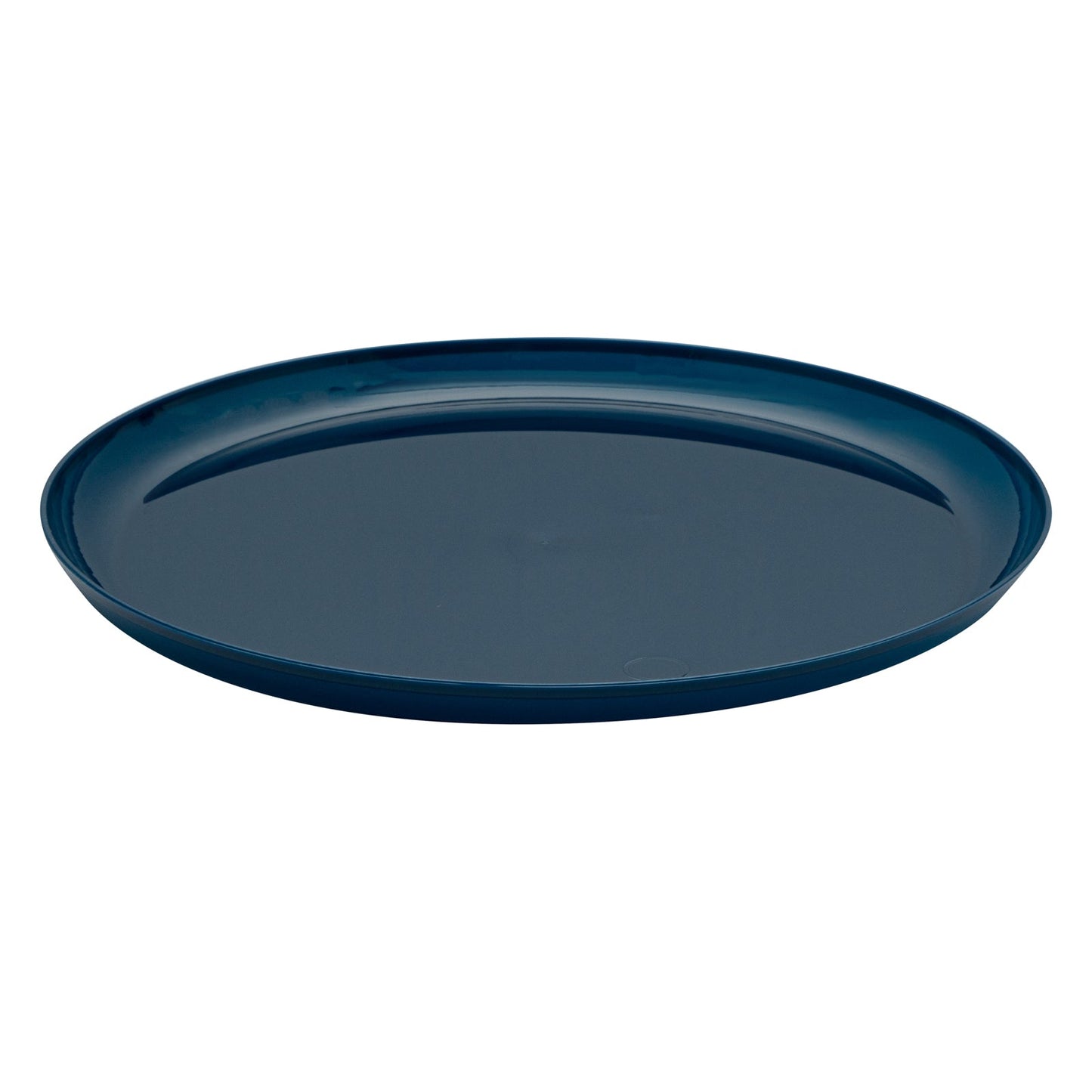 Moderna Round Midnight Blue Plastic Plate - 10 3/4" x 10 3/4" x 1/2" - 40 count box