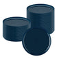 Moderna Round Midnight Blue Plastic Plate - 10 3/4" x 10 3/4" x 1/2" - 40 count box