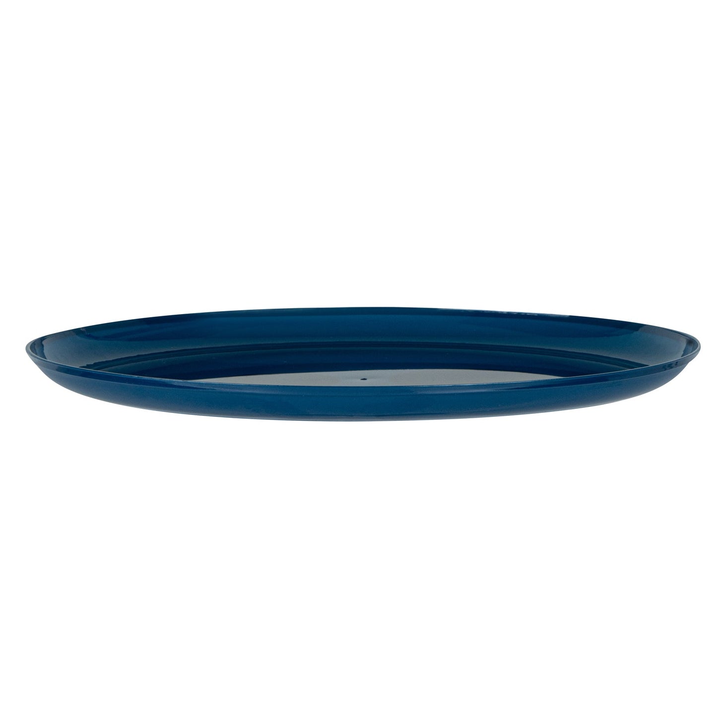 Moderna Round Midnight Blue Plastic Plate - 10 3/4" x 10 3/4" x 1/2" - 40 count box