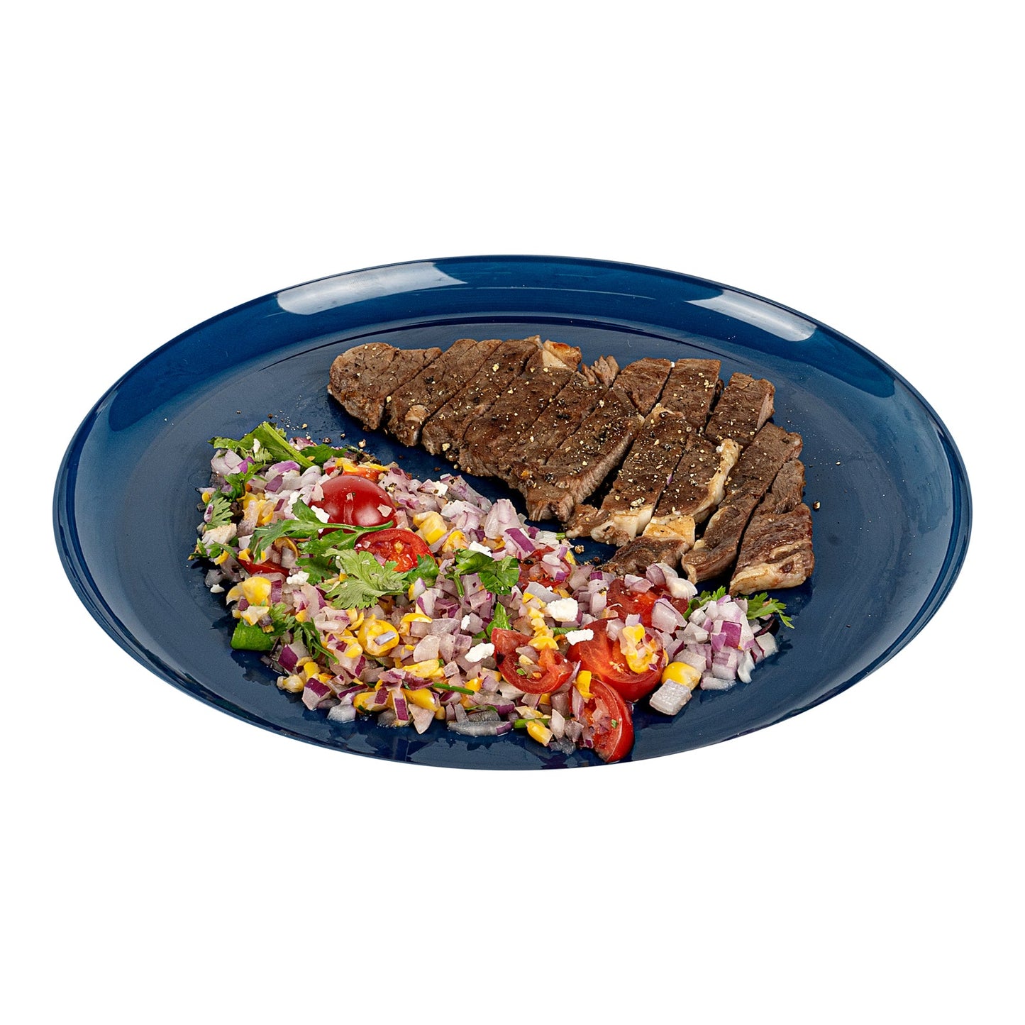 Moderna Round Midnight Blue Plastic Plate - 10 3/4" x 10 3/4" x 1/2" - 200 count box