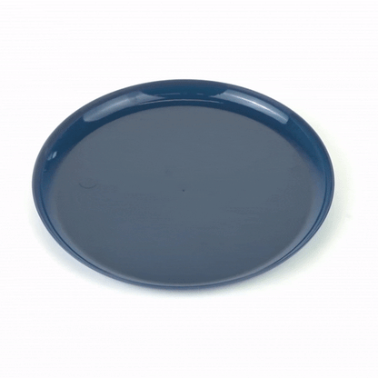 Moderna Round Midnight Blue Plastic Plate - 10 3/4" x 10 3/4" x 1/2" - 200 count box