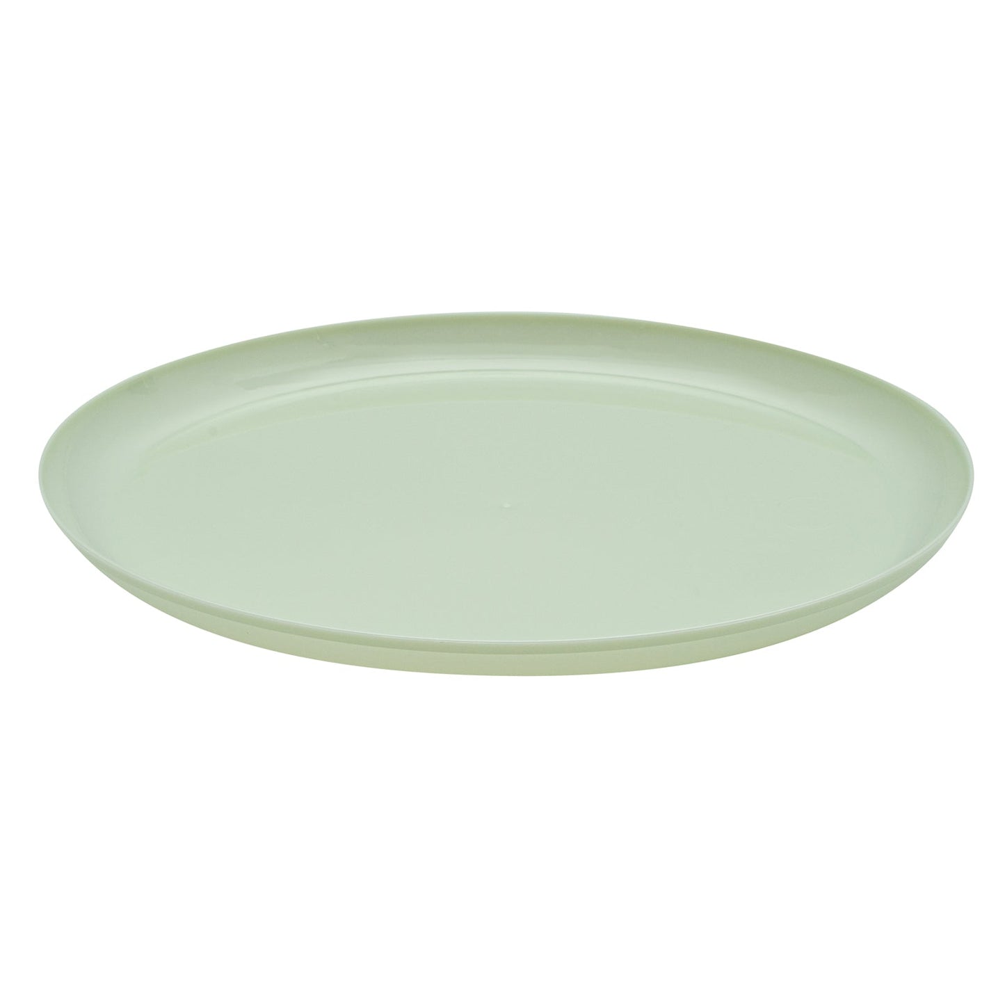 Moderna Round Mint Green Plastic Plate - 10 3/4" x 10 3/4" x 1/2" - 40 count box
