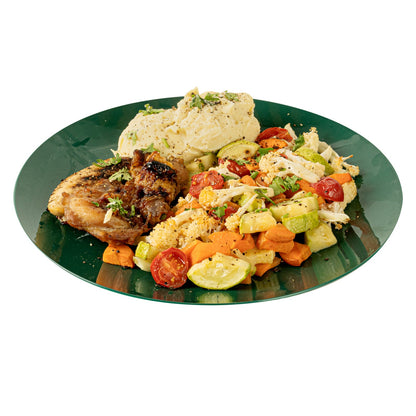 Moderna Round Forest Green Plastic Plate - 10 1/4" x 10 1/4" x 3/4" - 40 count box