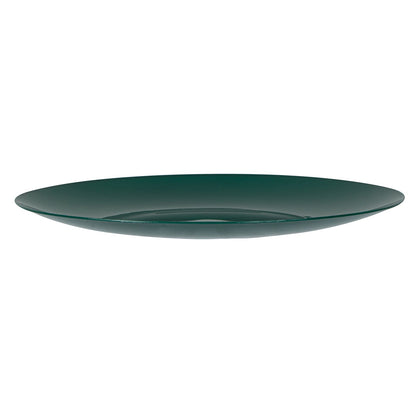 Moderna Round Forest Green Plastic Plate - 10 1/4" x 10 1/4" x 3/4" - 40 count box